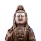 A Brilliant Silver-Bronze Figure Of Guanyin