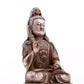 A Brilliant Silver-Bronze Figure Of Guanyin