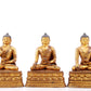 Wonderful Set Of Three Gilt-Bronze Figures Of Buddha Shakyamuni