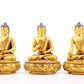 A Wonderful Set Of Three Gilt-Bronze Figures Of Buddha Shakyamuni