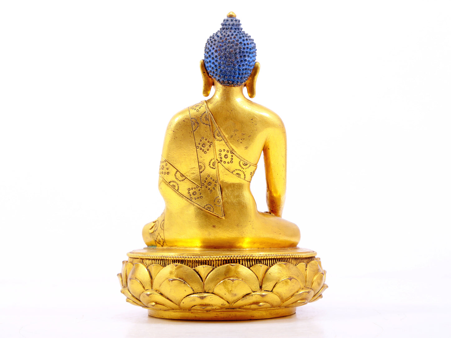 A Wonderful Set Of Three Gilt-Bronze Figures Of Buddha Shakyamuni