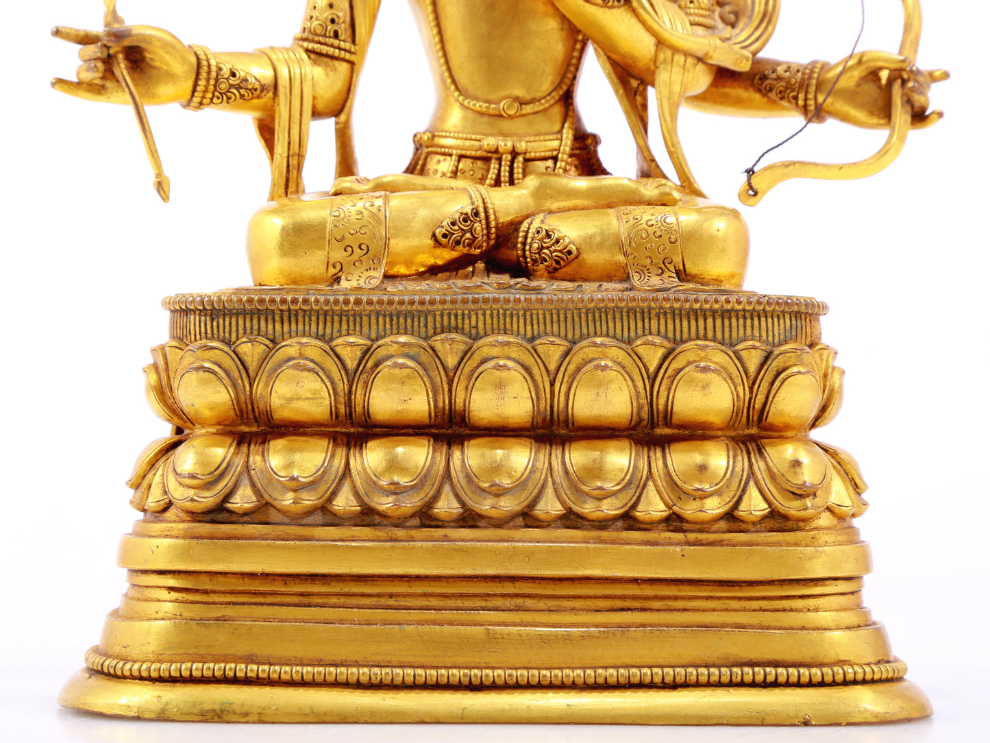 A gilt bronze statue of Manjushri Bodhisattva