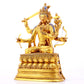 A gilt bronze statue of Manjushri Bodhisattva