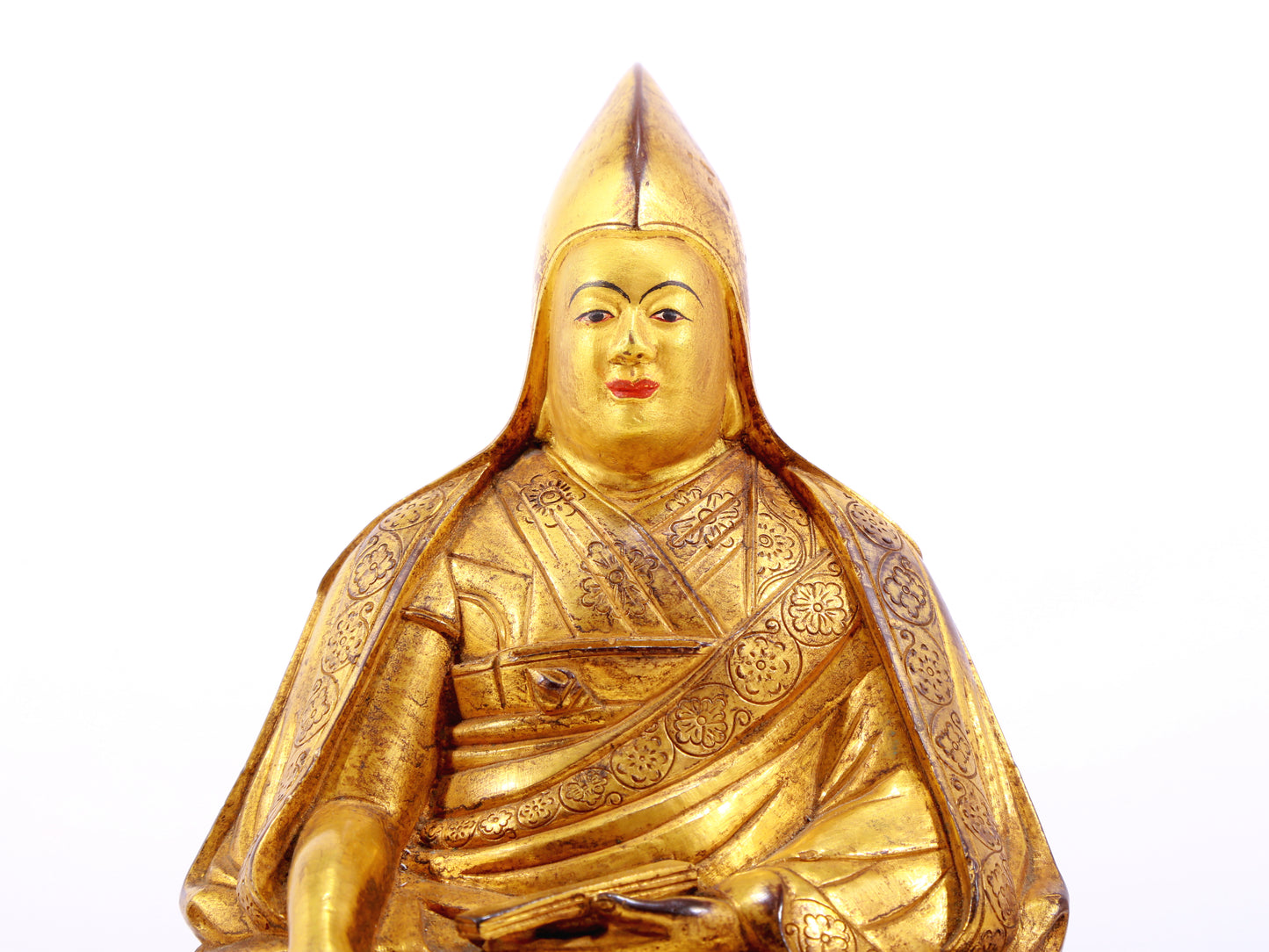 A Magnificent Gilt-Bronze Figure Of Tsongkapa