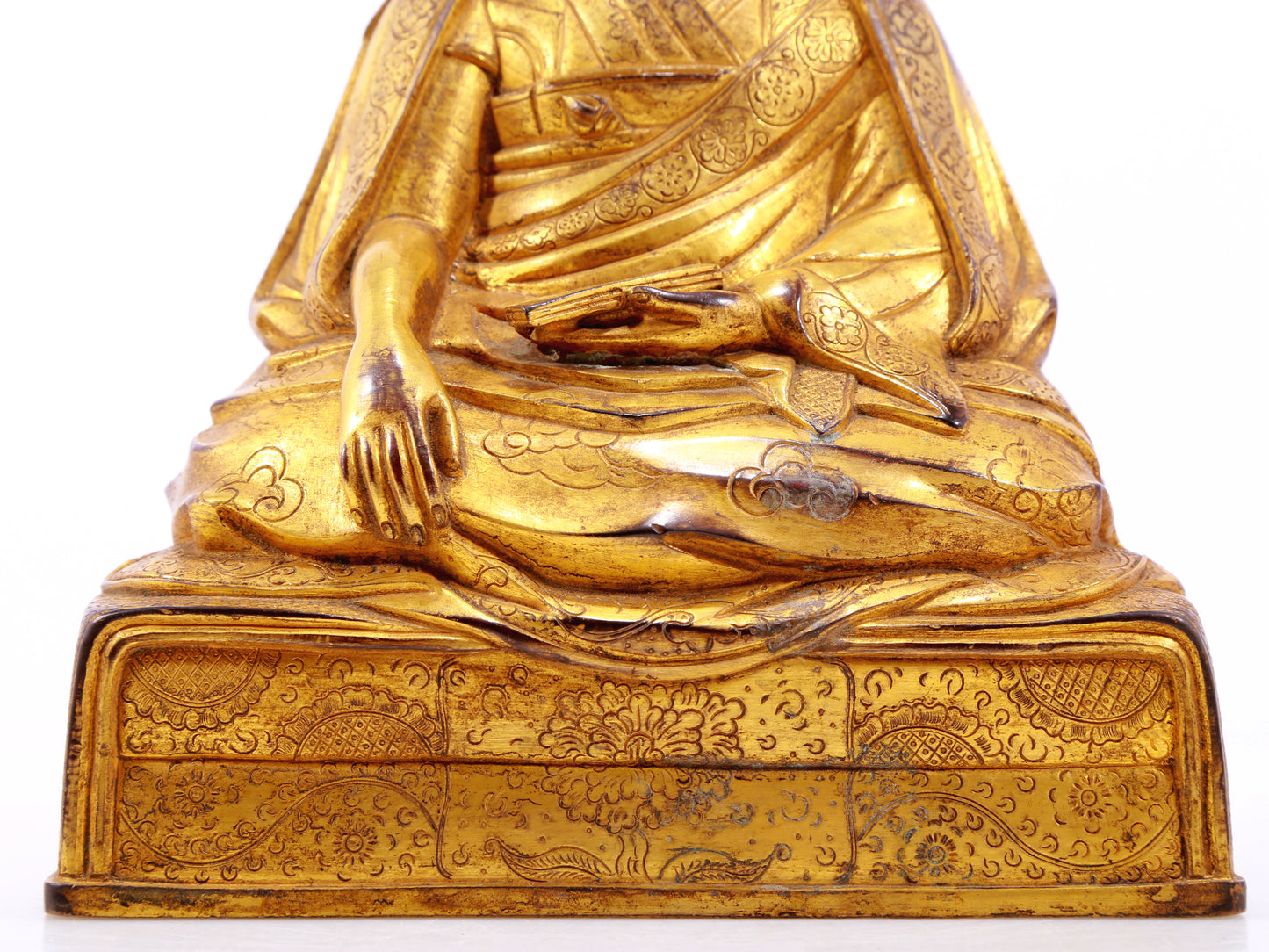 A Magnificent Gilt-Bronze Figure Of Tsongkapa