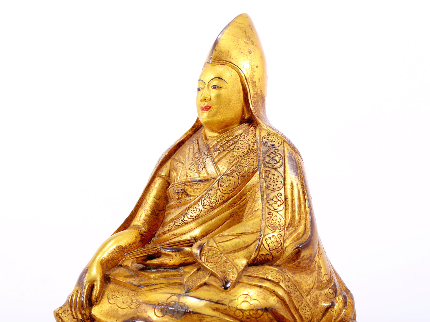 A Magnificent Gilt-Bronze Figure Of Tsongkapa