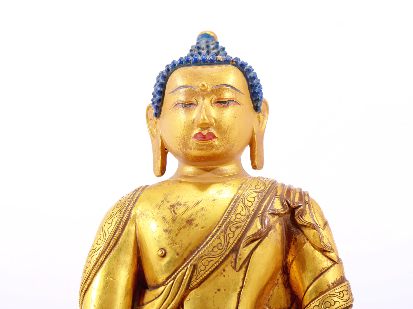 A Wonderful Set Of Three Gilt-Bronze Figures Of Buddha Shakyamuni