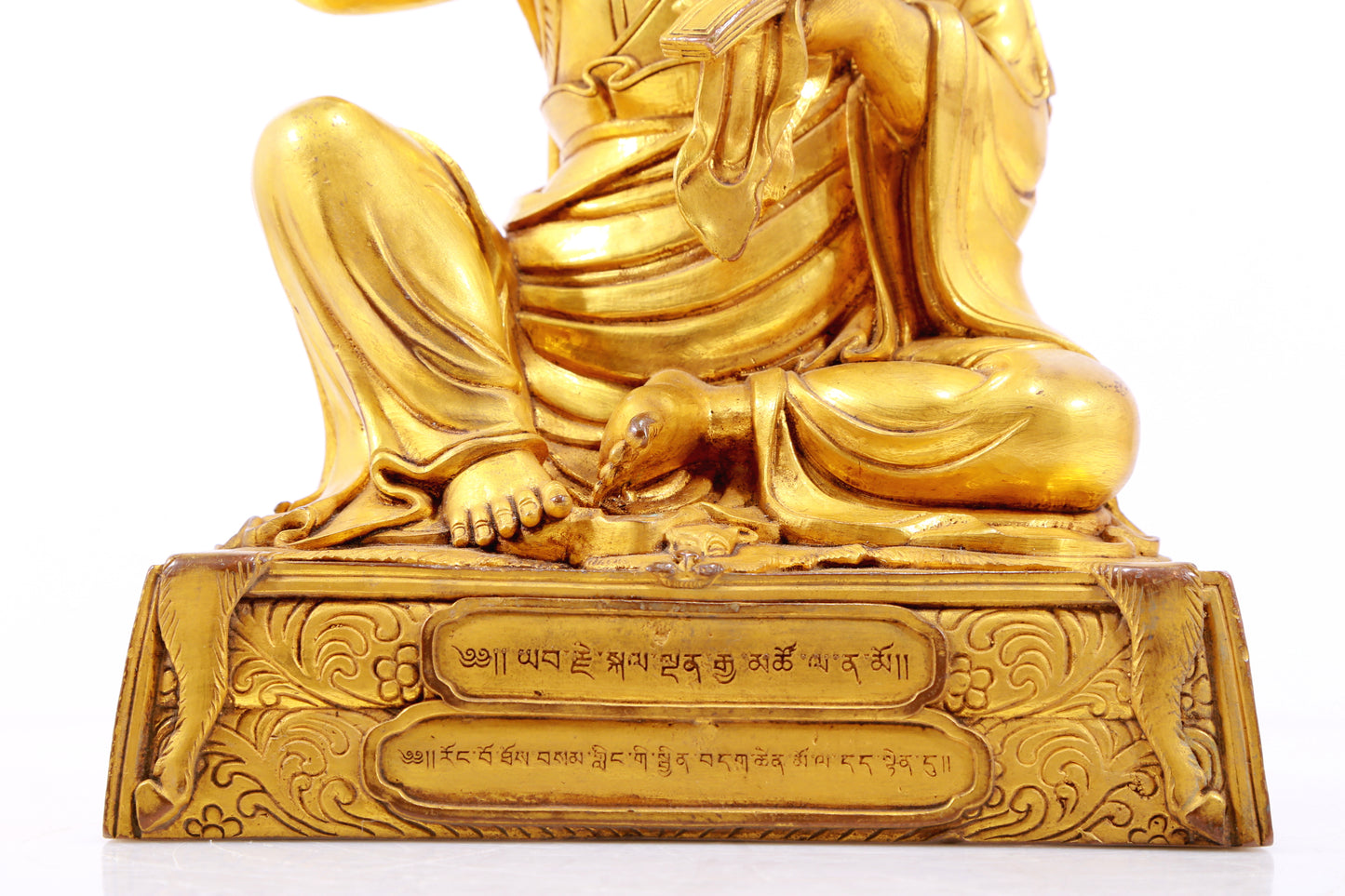 A gilt bronze statue of Tsongkhapa