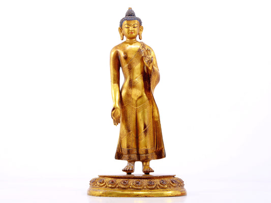 A Wonderful Gilt-Bronze Figure Of Buddha Shakyamuni