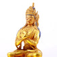 A gilt bronze statue of Bodhisattva