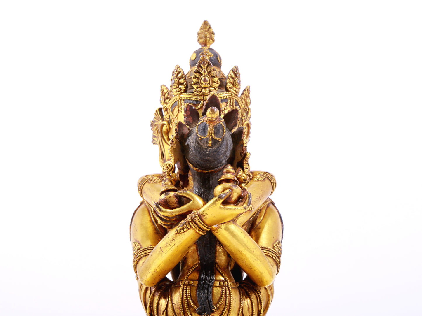 A gilt bronze statue of Bodhisattva