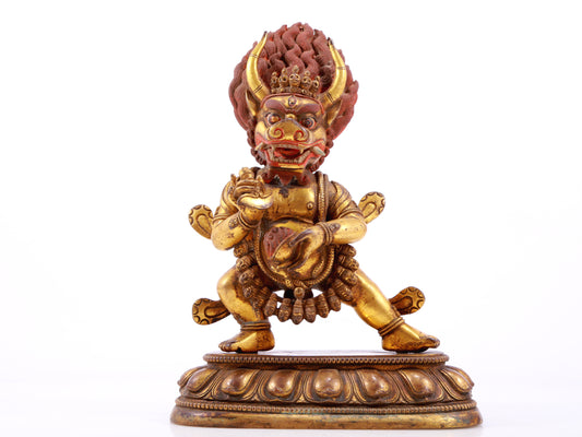 A Magnificent Gilt-Bronze Figure Of Yamantaka Vajrabhairava