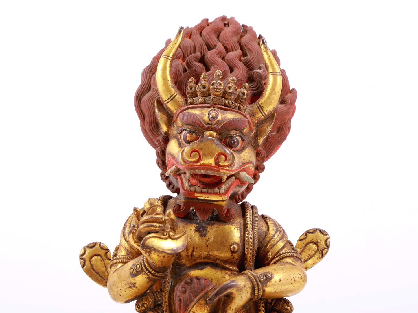 A Magnificent Gilt-Bronze Figure Of Yamantaka Vajrabhairava