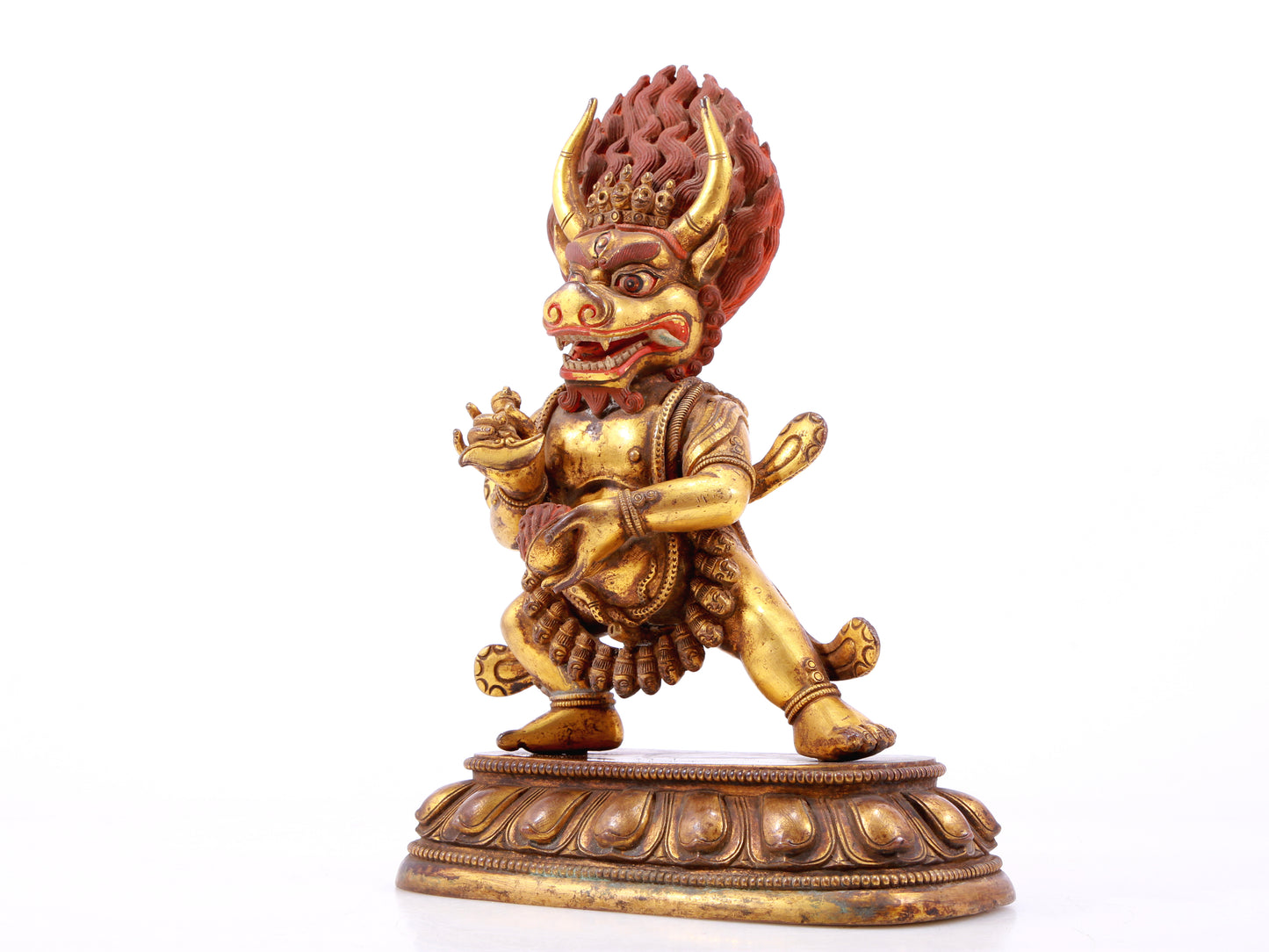 A Magnificent Gilt-Bronze Figure Of Yamantaka Vajrabhairava