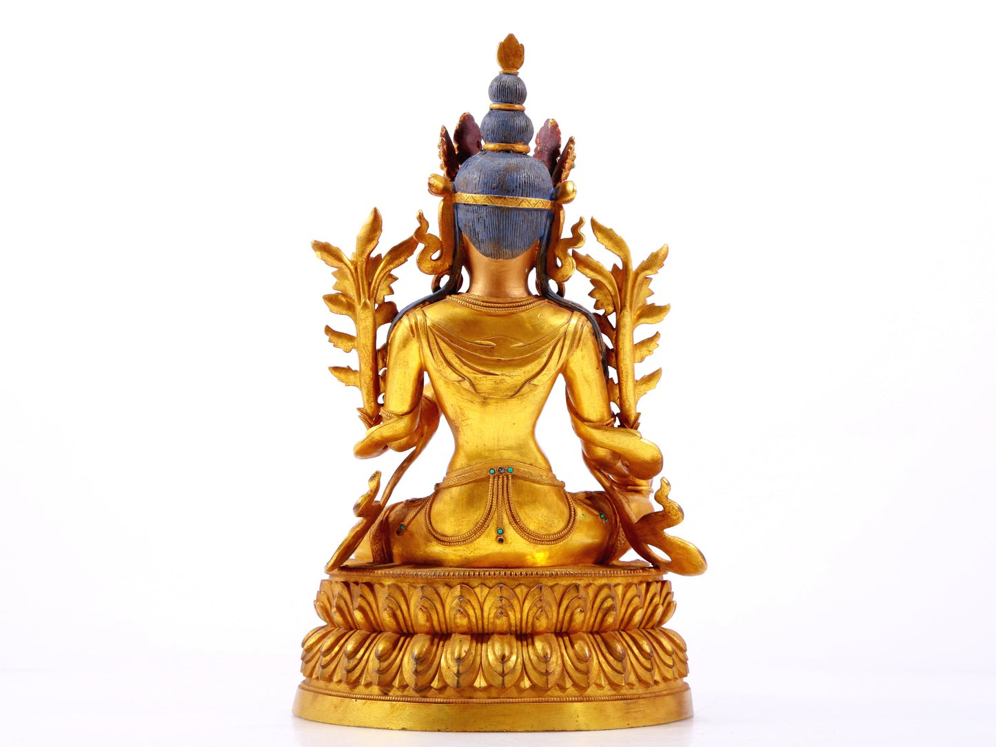 A Splendid Gilt-Bronze Gem-Inlaid Figure Of Green Tara