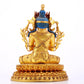 A Wonderful Gilt-Bronze Gem-Inlaid Figure Of Bodhisattva