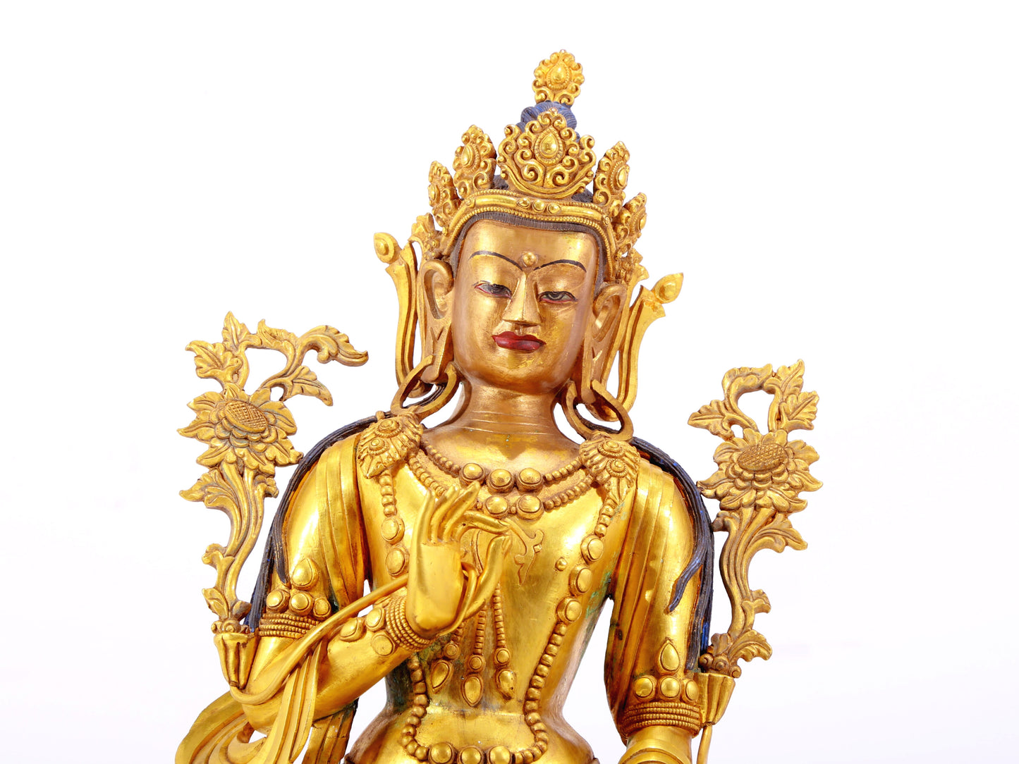 A Wonderful Gilt-Bronze Figure Of Tara