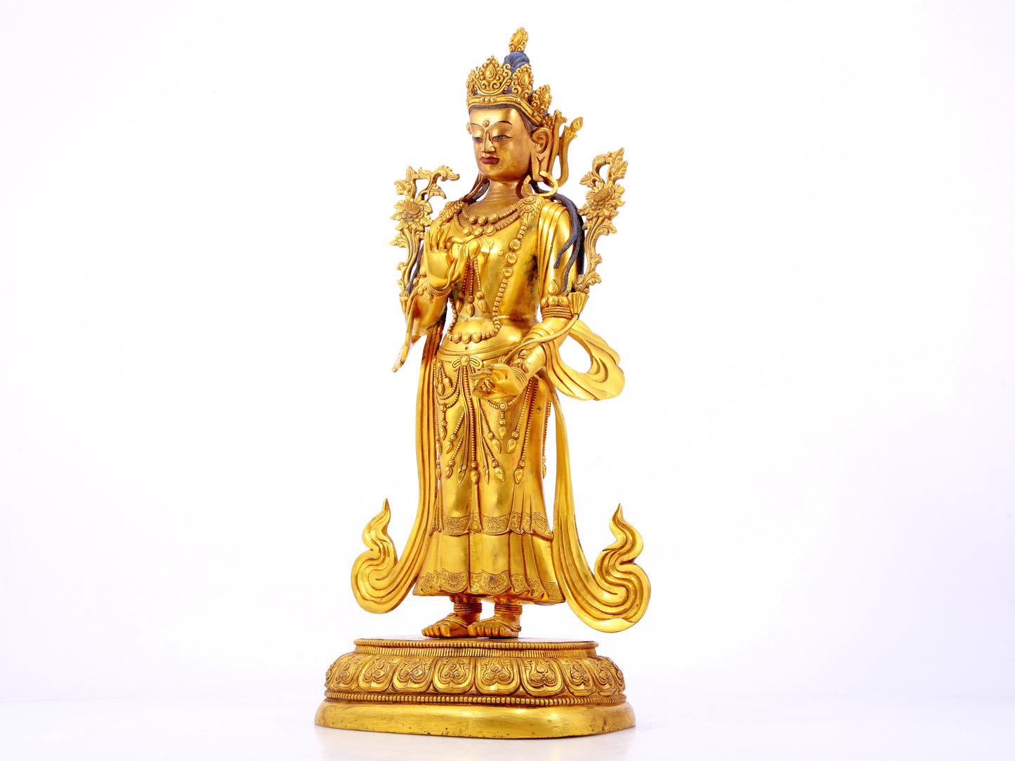 A Wonderful Gilt-Bronze Figure Of Tara
