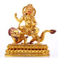 A Wonderful Gilt-Bronze Figure Of Vajrapani Seated On A Dragon