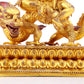 A Wonderful Gilt-Bronze Figure Of Vajrapani Seated On A Dragon