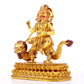 A Wonderful Gilt-Bronze Figure Of Vajrapani Seated On A Dragon