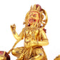 A Wonderful Gilt-Bronze Figure Of Vajrapani Seated On A Dragon