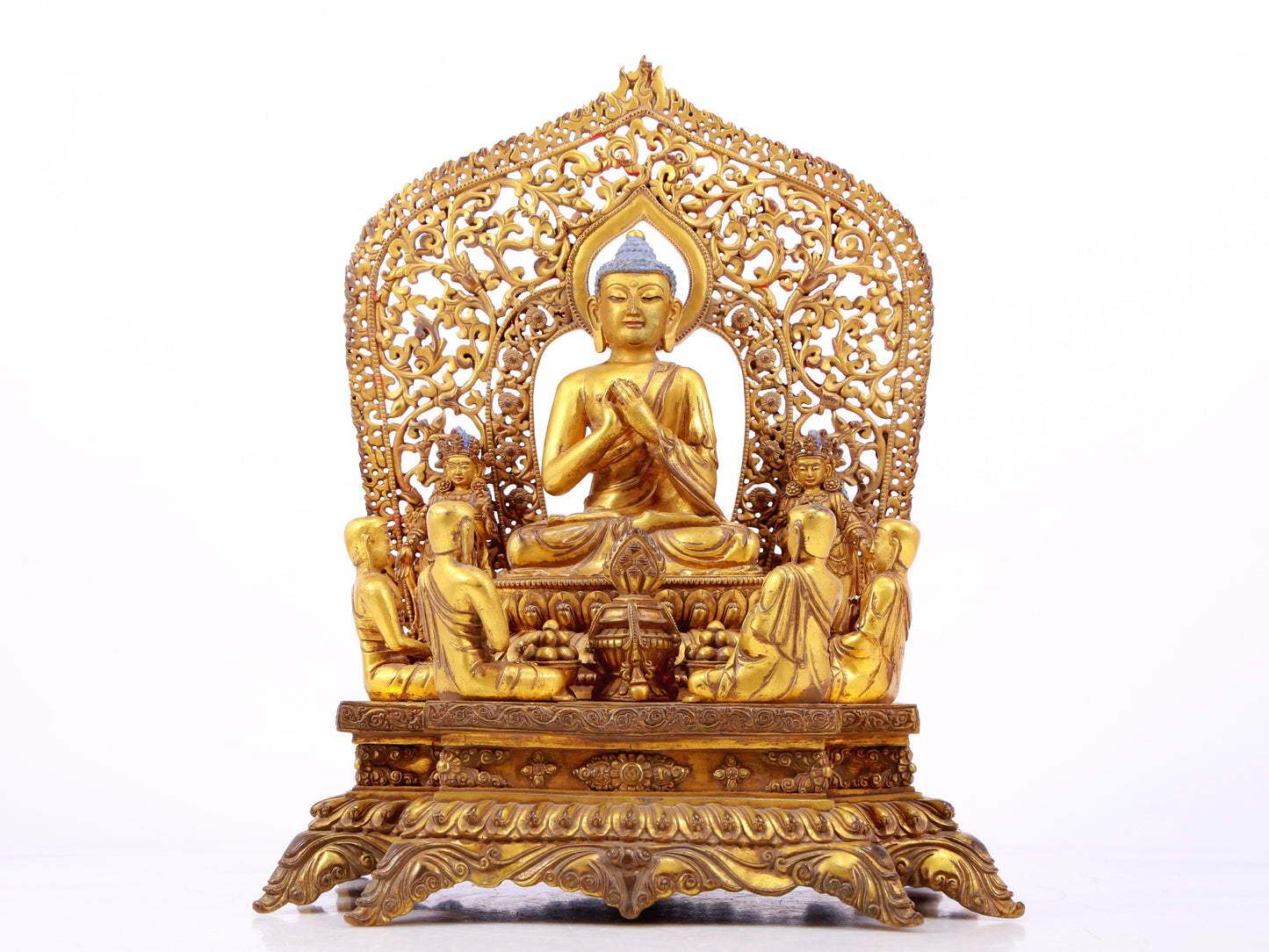 A Splendid Gilt-Bronze Figure Of Buddha Shakyamuni