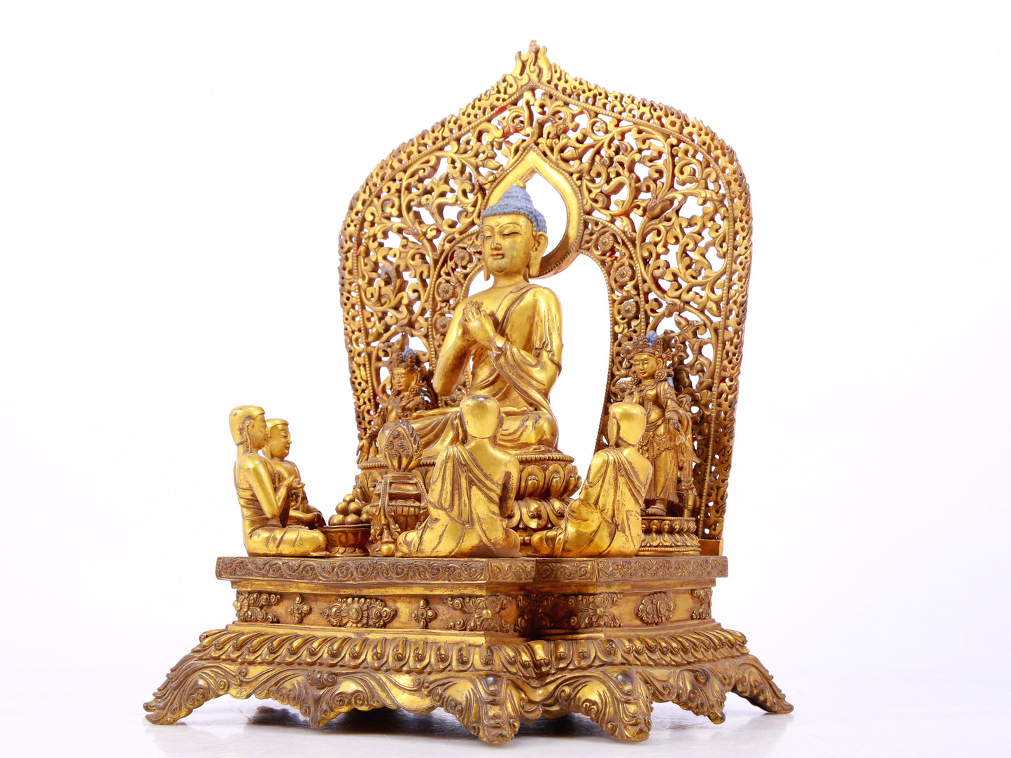 A Splendid Gilt-Bronze Figure Of Buddha Shakyamuni