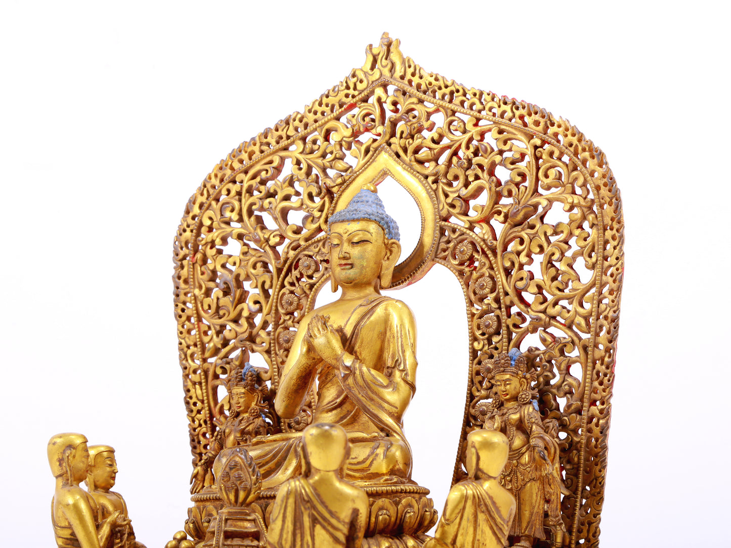 A Splendid Gilt-Bronze Figure Of Buddha Shakyamuni