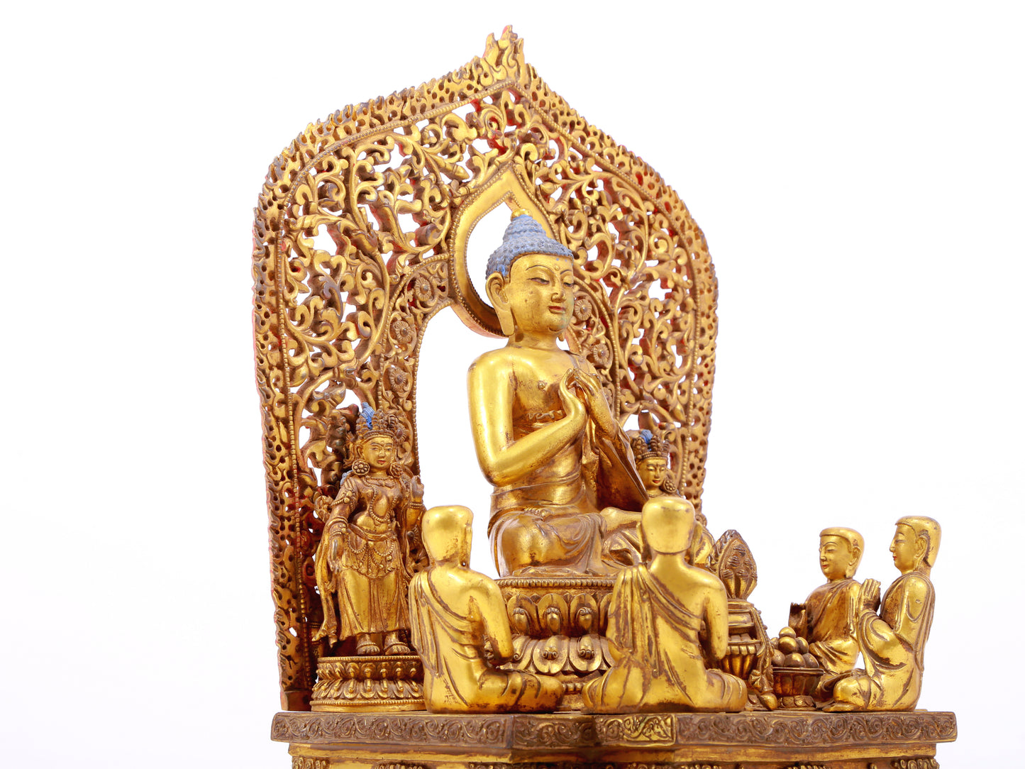 A Splendid Gilt-Bronze Figure Of Buddha Shakyamuni