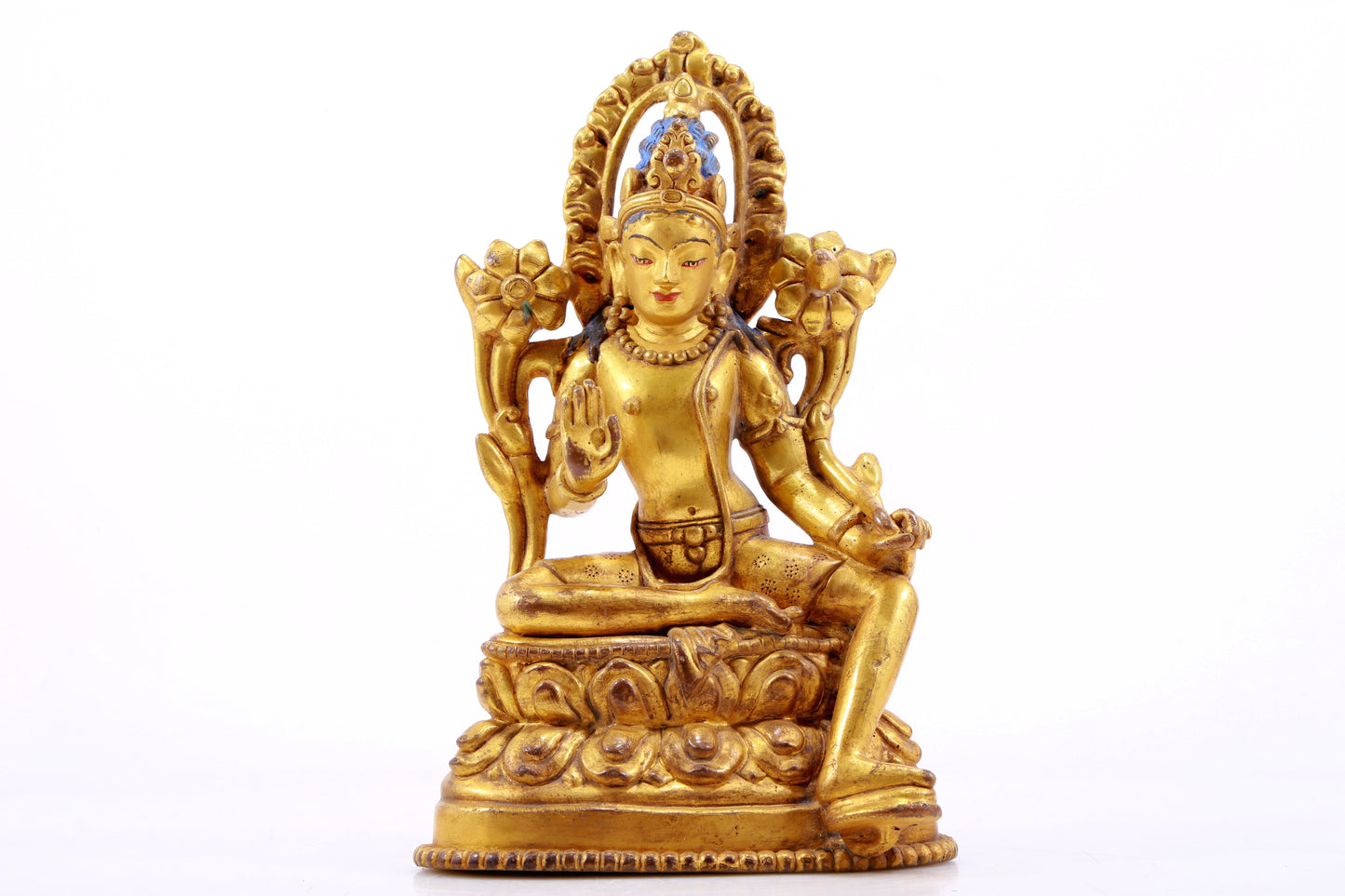 A Magnificent Gilt-Bronze Figure Of Green Tara