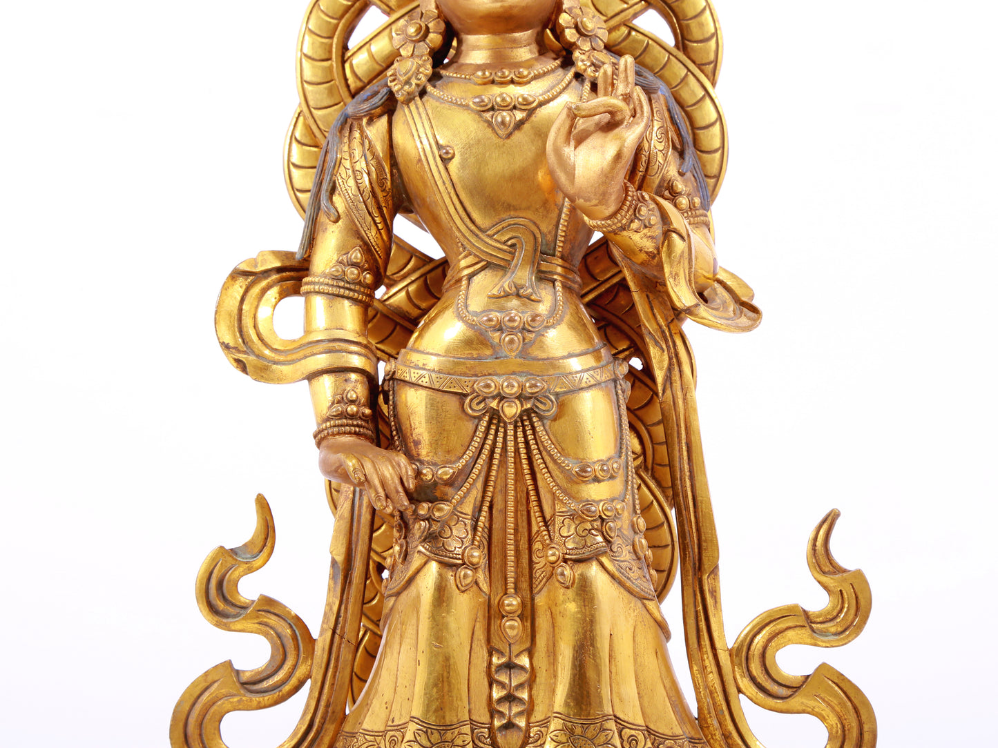 Splendid Gilt-Bronze Figure Of Bodhisattva