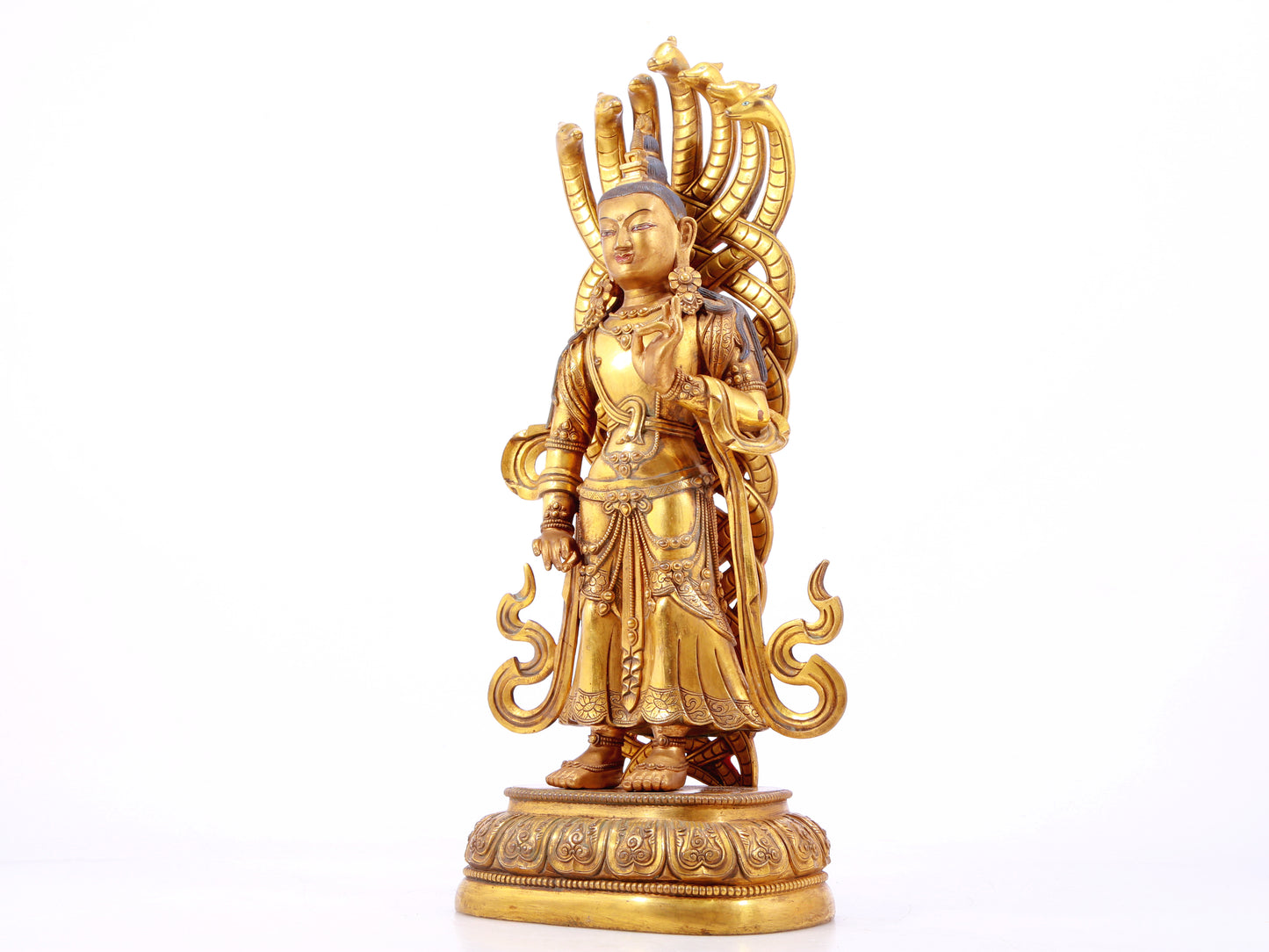 Splendid Gilt-Bronze Figure Of Bodhisattva