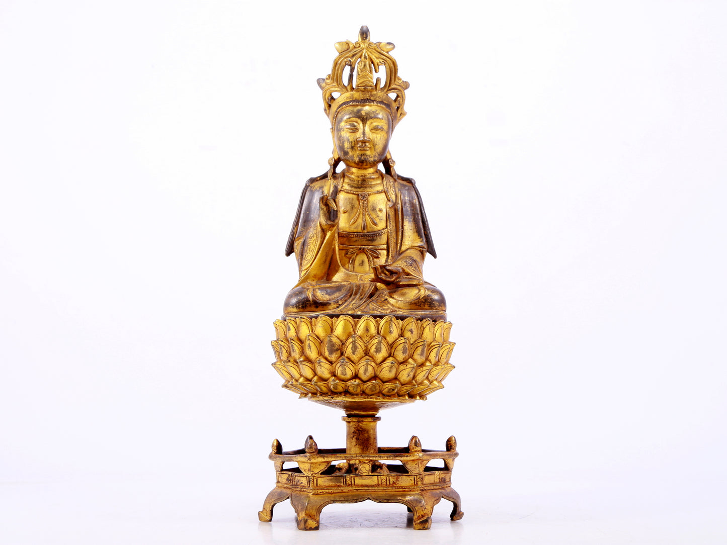 Splendid Gilt-Bronze Figure Of Bodhisattva