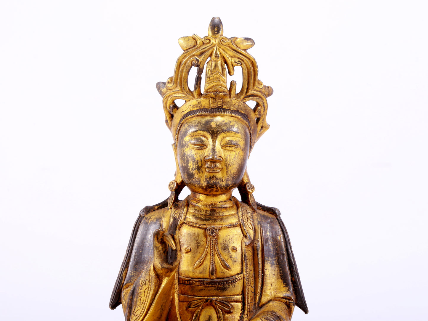 Splendid Gilt-Bronze Figure Of Bodhisattva