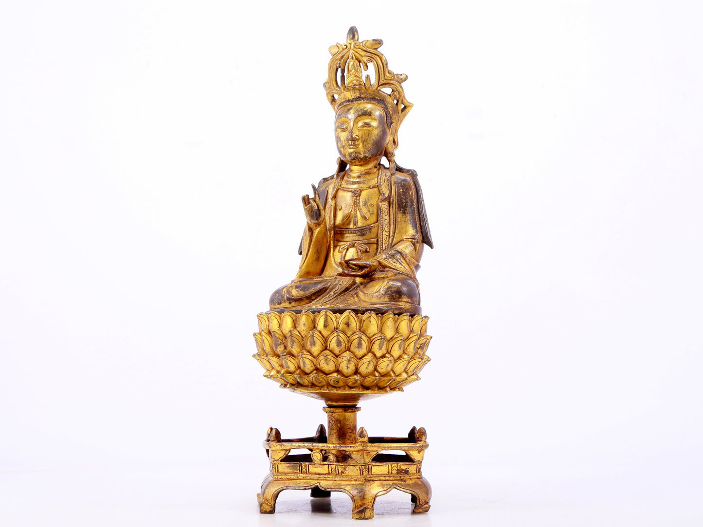 Splendid Gilt-Bronze Figure Of Bodhisattva