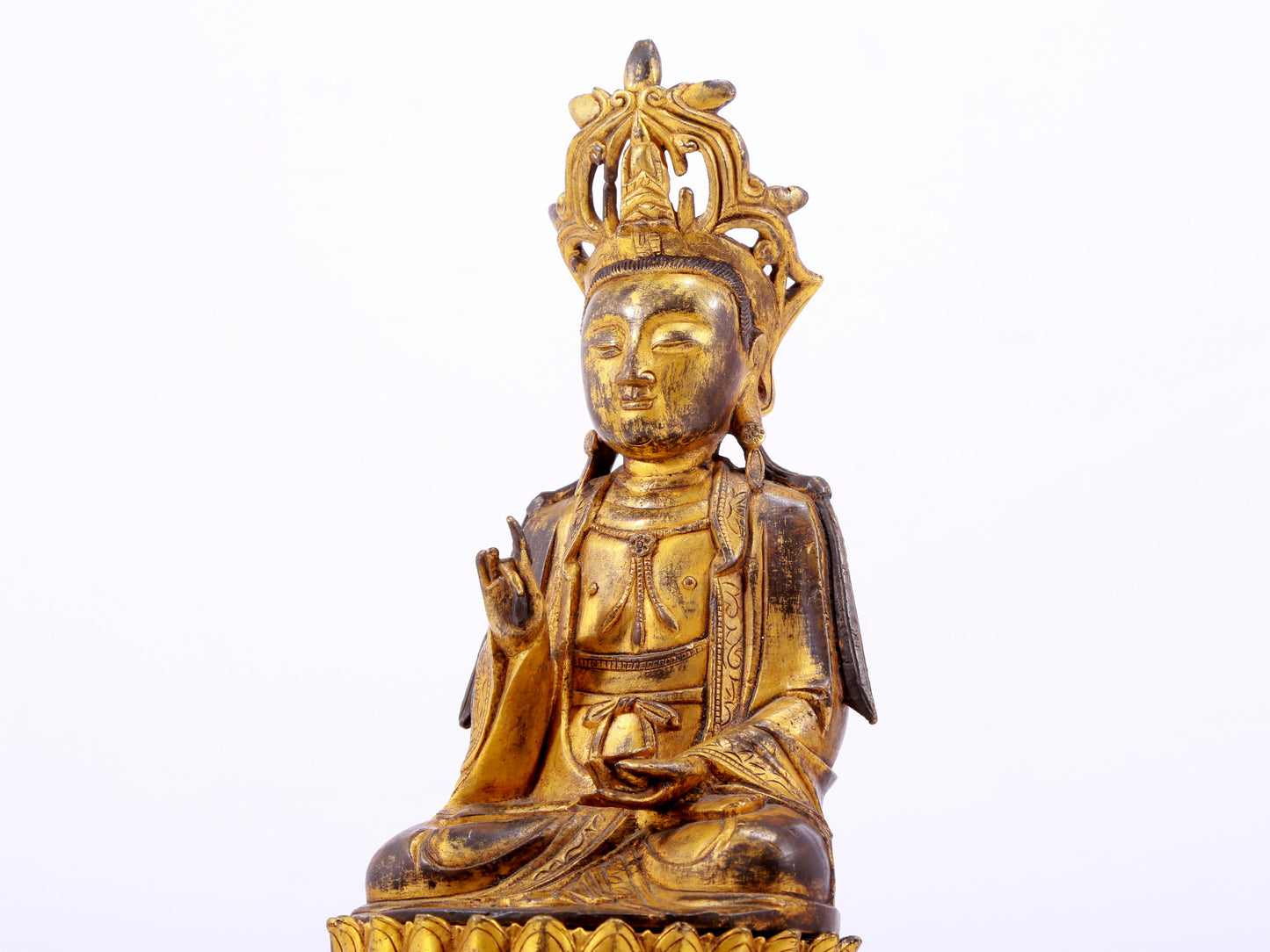 Splendid Gilt-Bronze Figure Of Bodhisattva