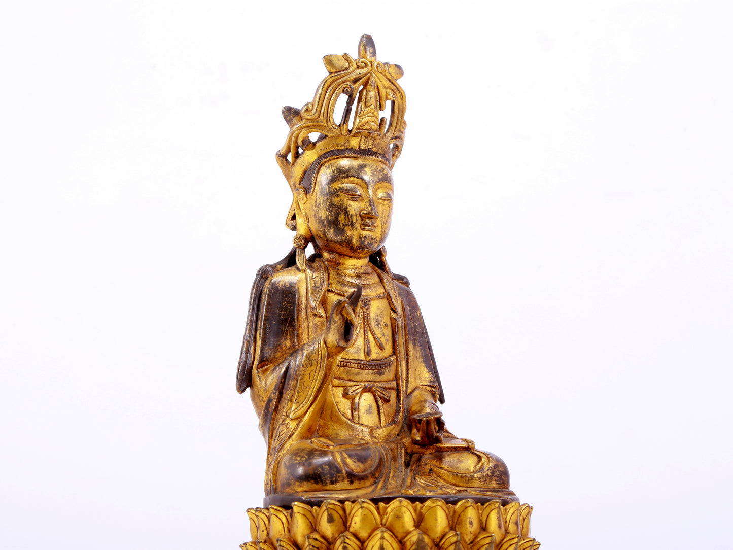 Splendid Gilt-Bronze Figure Of Bodhisattva