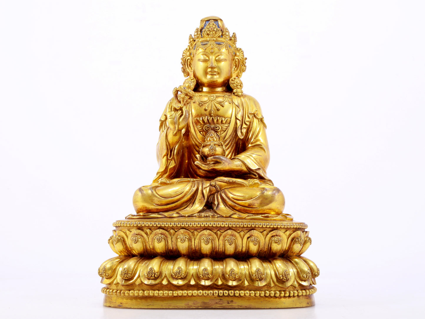 A Wonderful Gilt-Bronze Figure Of Bodhisattva