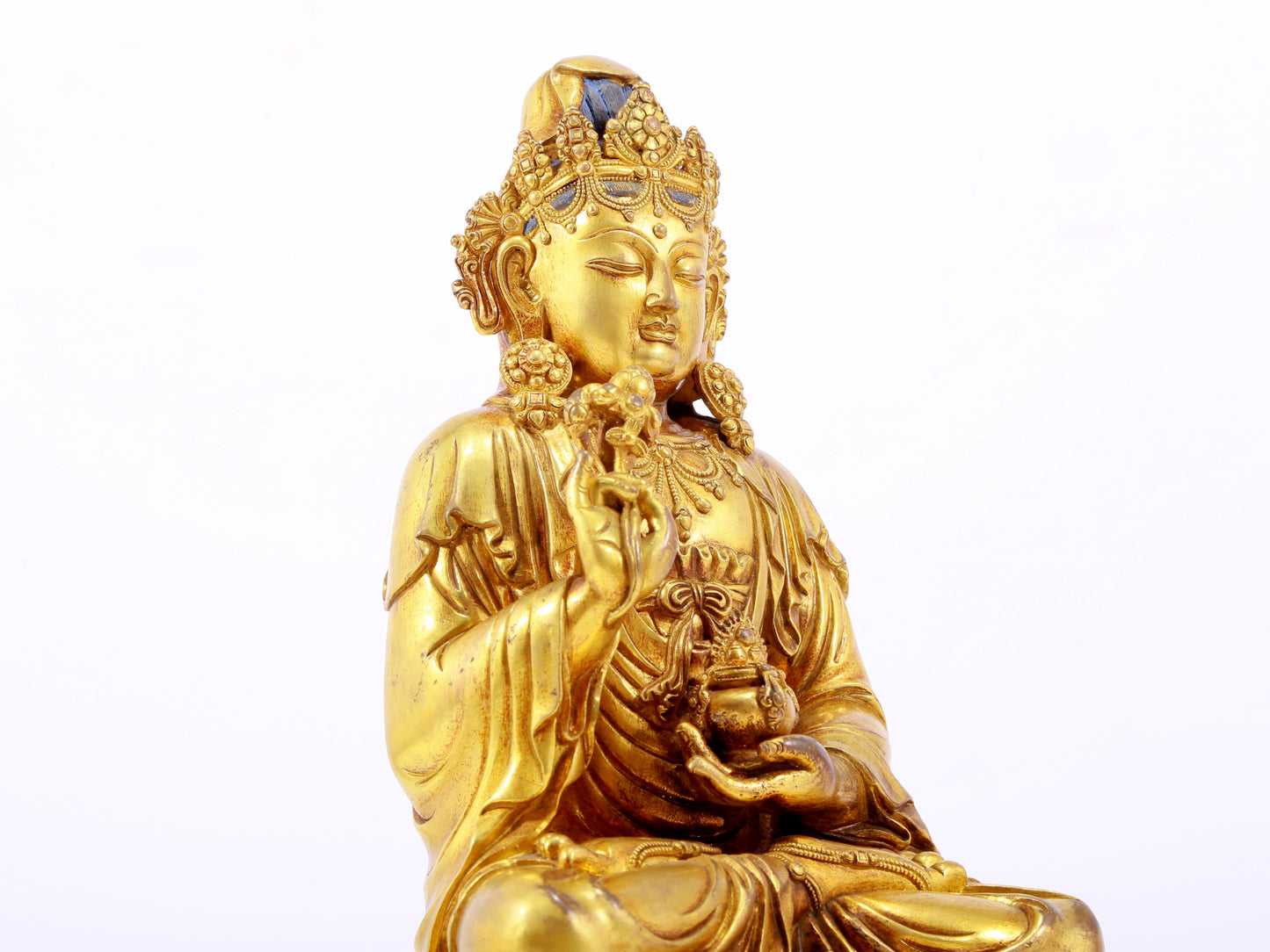 A Wonderful Gilt-Bronze Figure Of Bodhisattva