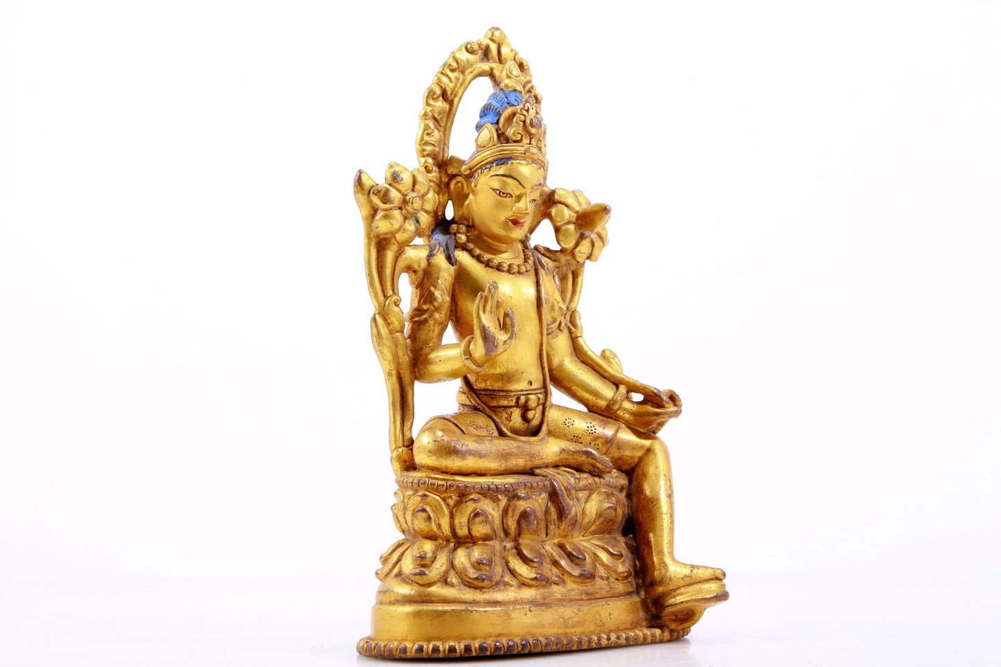 A Magnificent Gilt-Bronze Figure Of Green Tara