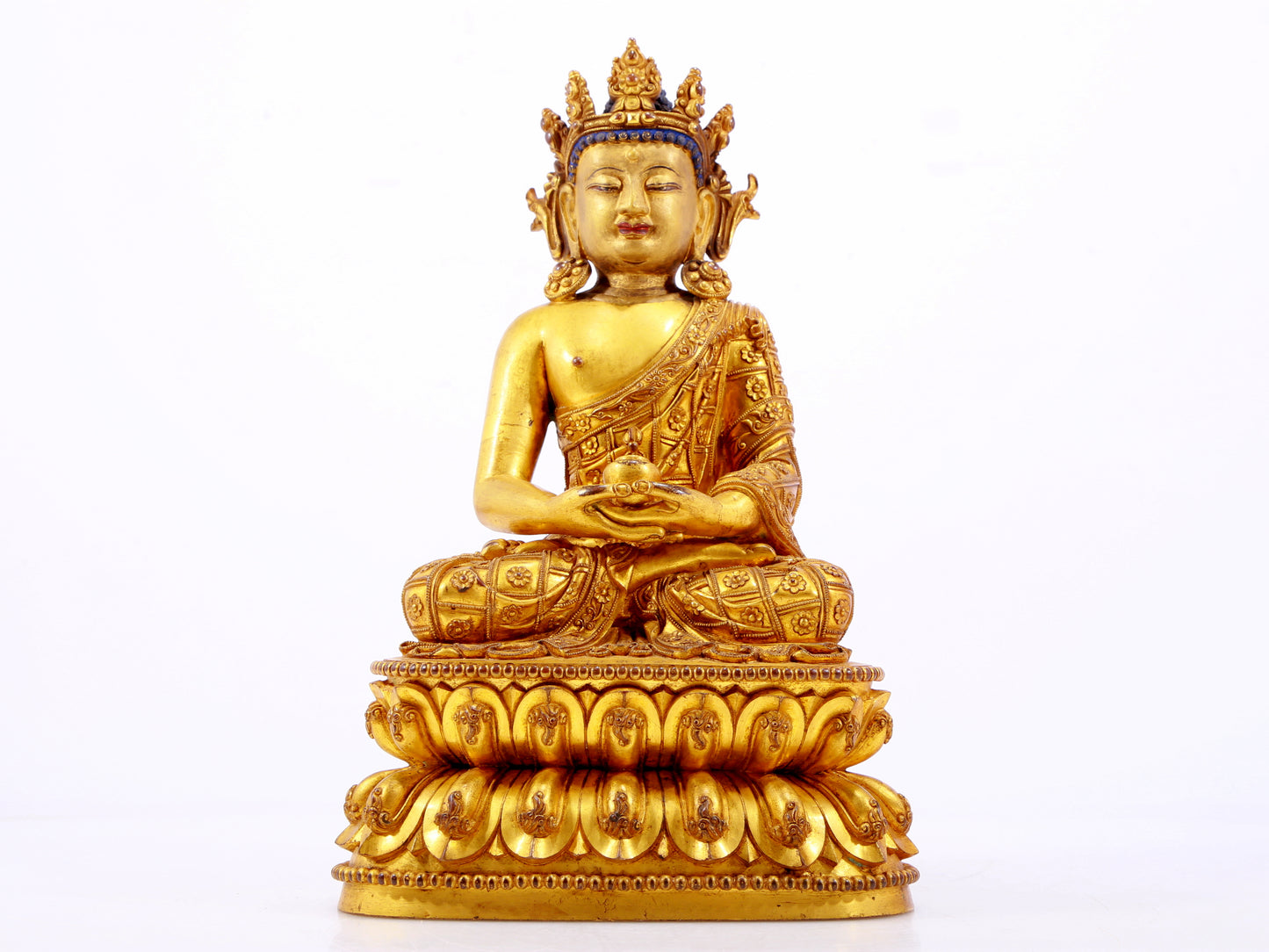 A Wonderful Set Of Three Gilt-Bronze Figures Of Bodhisattva