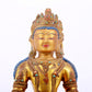 A gilt bronze statue of Amitayus Buddha inlaid with hundreds of treasures