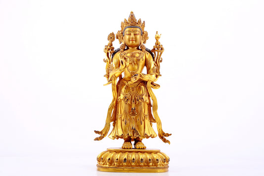 A Magnificent Gilt-Bronze Figure Of Amitayus