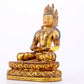 A gilt bronze statue of Amitayus Buddha inlaid with hundreds of treasures