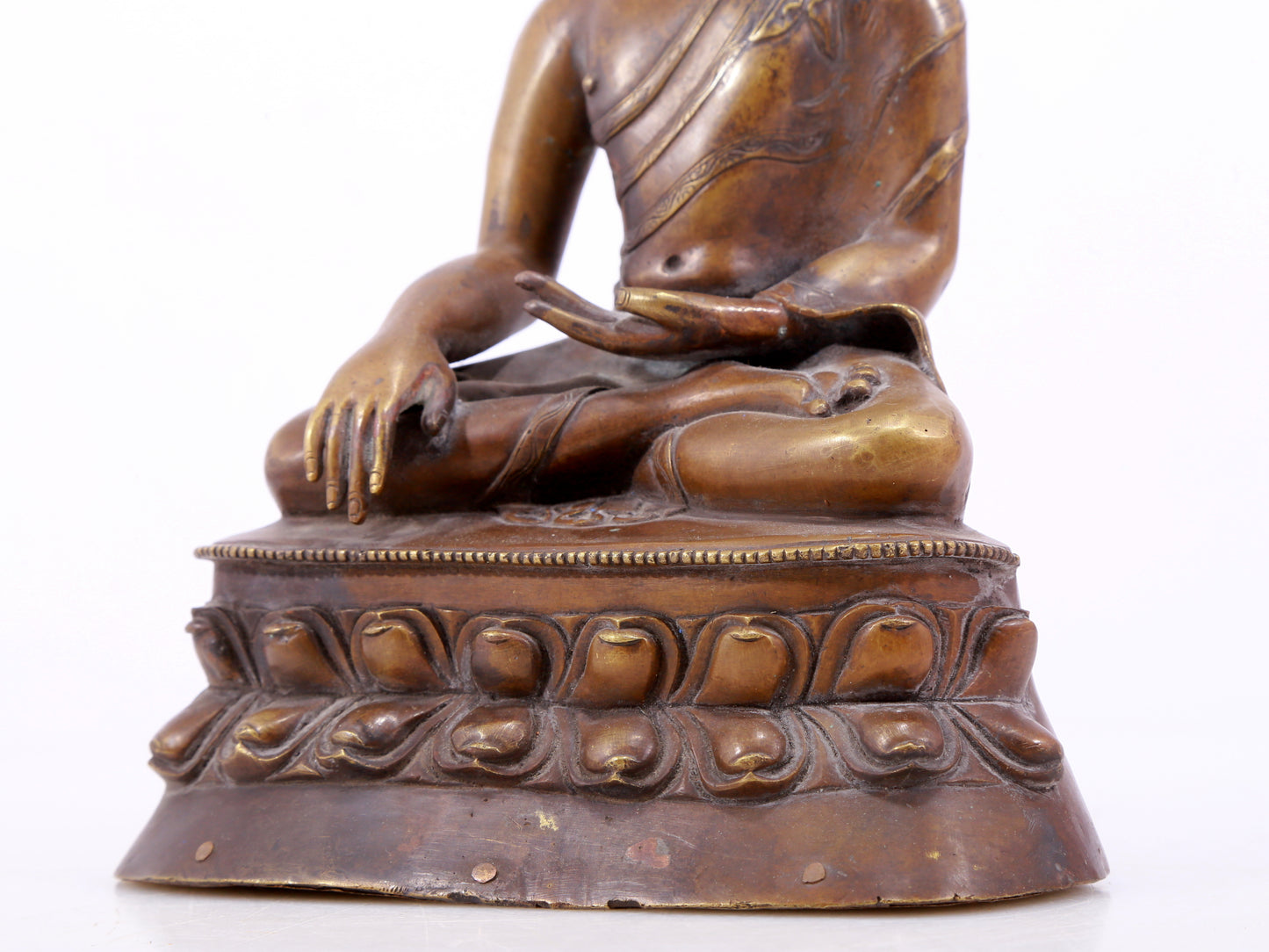 A gilt bronze statue of Gautama Buddha