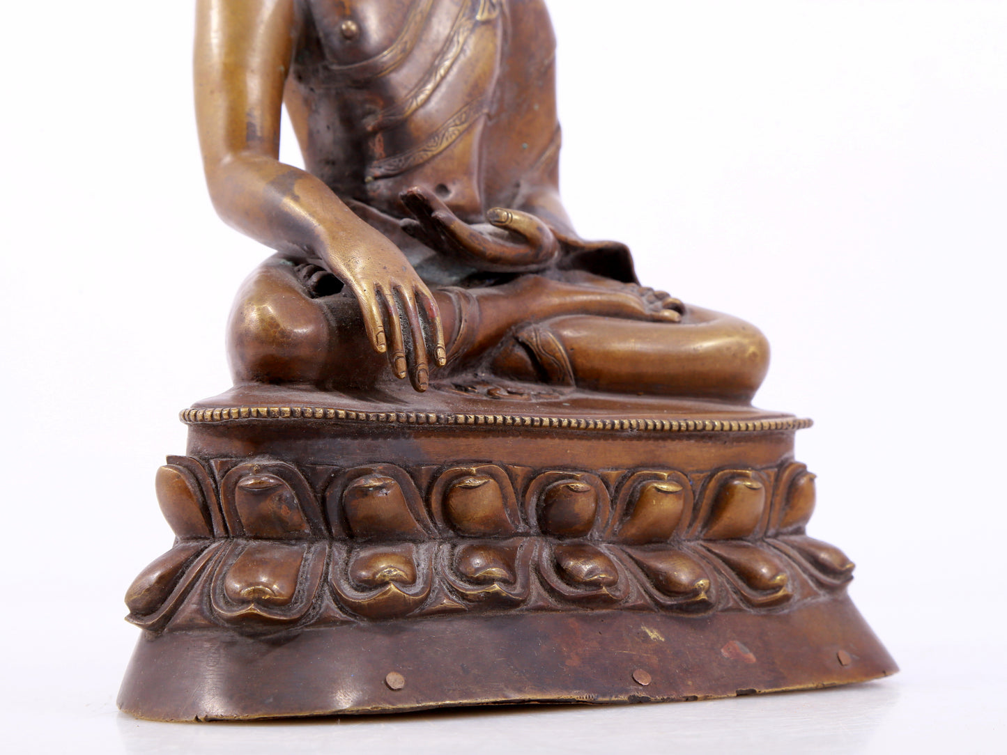 A gilt bronze statue of Gautama Buddha