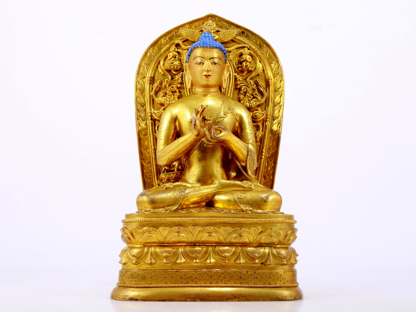 A Splendid Gilt-Bronze Figure Of Buddha Shakyamuni