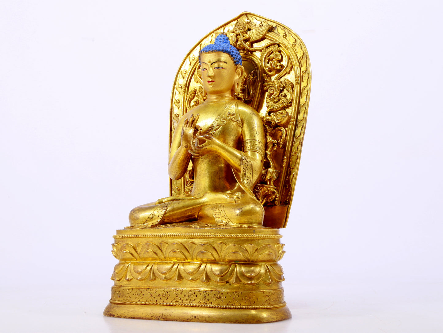 A Splendid Gilt-Bronze Figure Of Buddha Shakyamuni