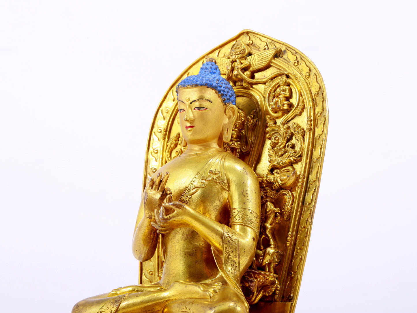A Splendid Gilt-Bronze Figure Of Buddha Shakyamuni
